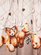 Abito per bambina Monnalisa beige con stampa orsetti 11F915 6603 0106 MONNALISA 