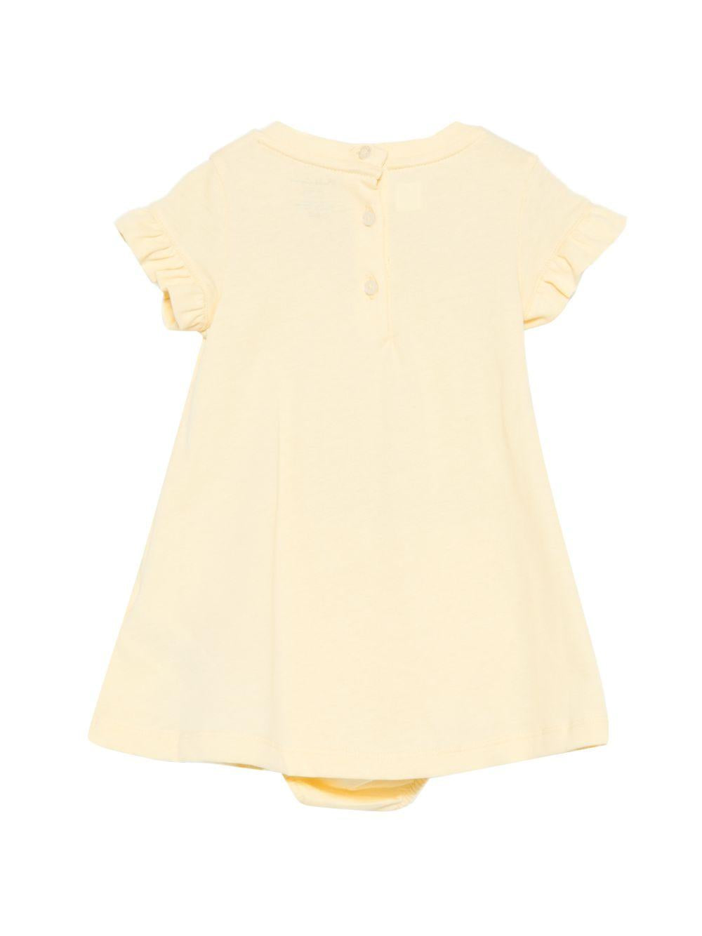 Abito per neonata Polo Ralph Lauren Kids giallo con stampa Polo Bear sul davanti 310A11770 001 Ralph Lauren kids 