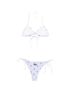 Bikini da donna MC2 Saint Barth azzurro con motivo a righe SAGI001 00693L MC2 ST. BARTH 