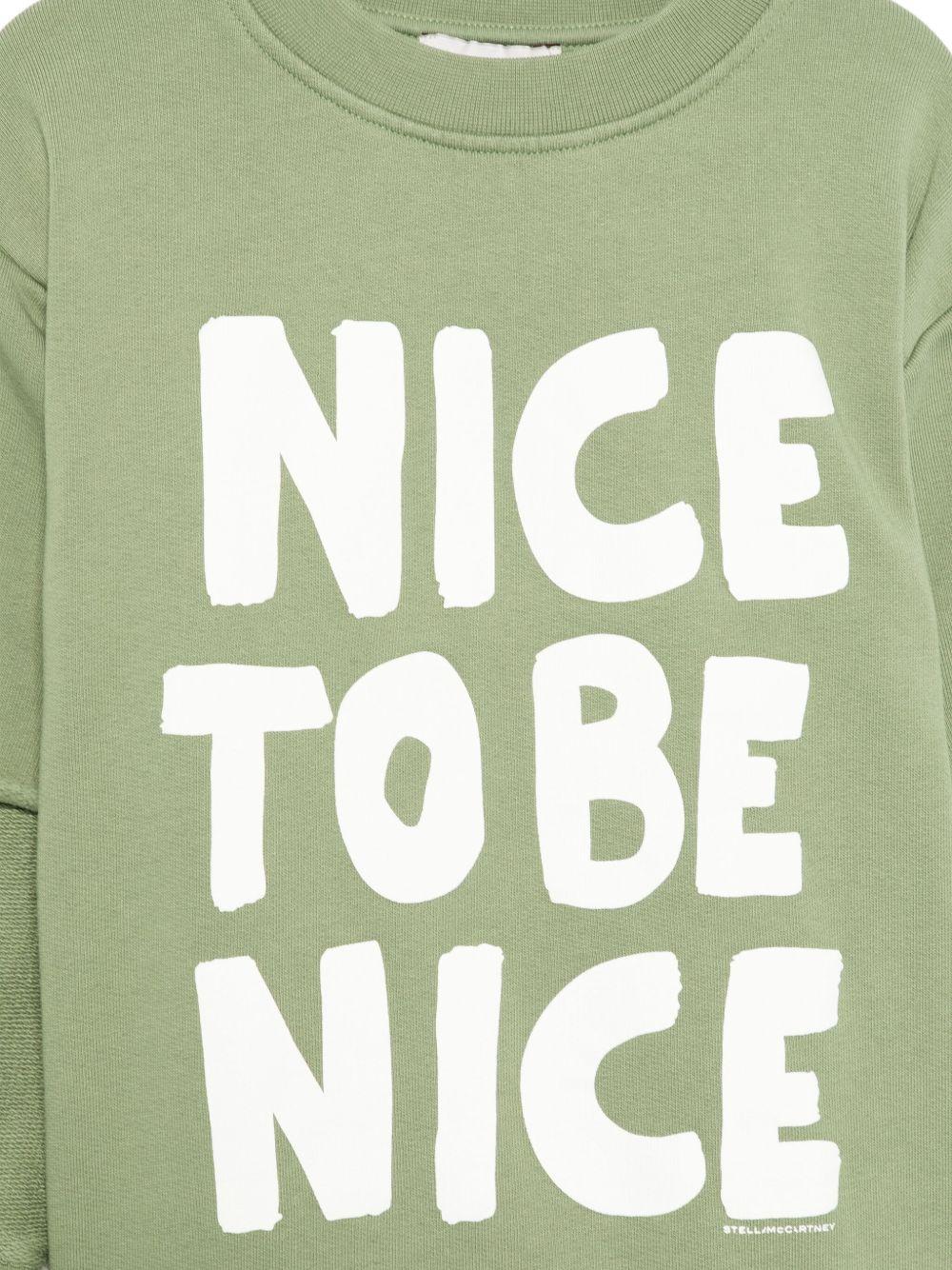 Felpa per bambino Stella McCartney Kids verde con design a strati TX4R40 Z0453 727 STELLA McCARTNEY KIDS 