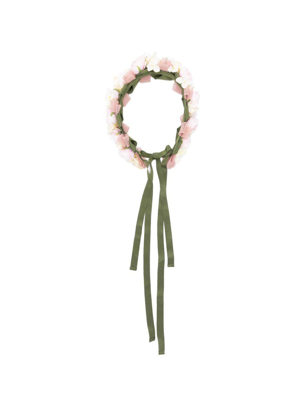 Corona per capelli per bambina Colorichiari rosa con dettagli floreali FL968541 AF774 84 COLORICHIARI KIDS 