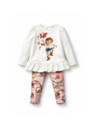 Set t-shirt e pantaloni per bambina Monnalisa Kids multicolore con stampa cowgirl 19H501 8002 0194 MONNALISA KIDS 