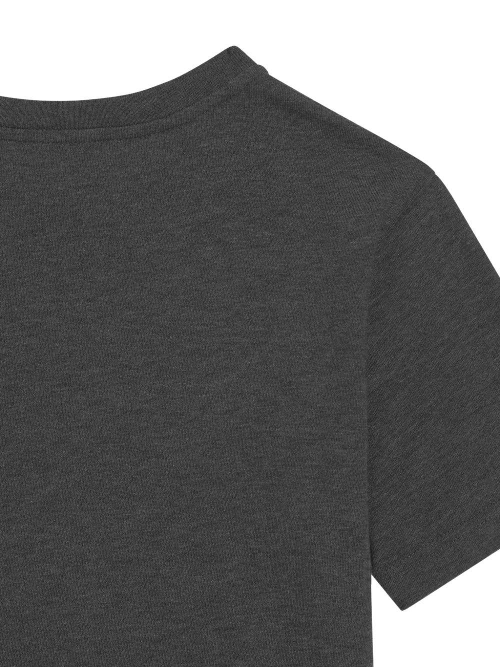 T-shirt per bambino Dolce & Gabbana Kids grigio con applicazione logo L4JTHU G7PKP S8292 DOLCE & GABBANA KIDS 