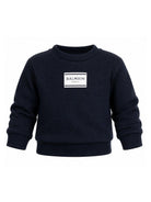 Top per neonato Balmain Kids blu scuro con stampa logo BY4500 Z3183 617BC BALMAIN KIDS 