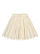 Gonna Blanca per bambina Molo beige con rifinitura con occhielli 2S26D103 2444 MOLO KIDS 