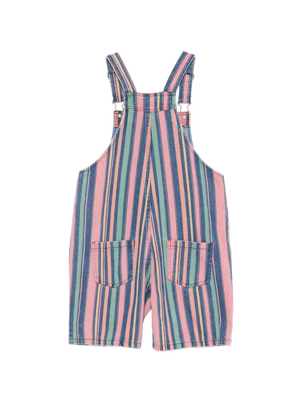 Salopette per bambina Konges Sløjd  multicolore con design a righe KS104972 STRIPE KONGES SLOJD KIDS 