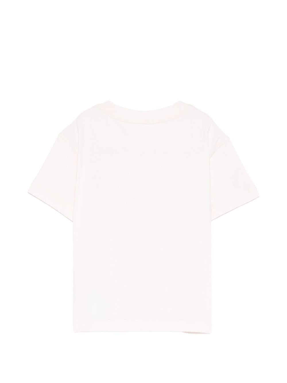 T-shirt per bambina Palm Angels Kids rosa con logo sul davanti PGAA002S26JER003 042 PALM ANGELS KIDS 