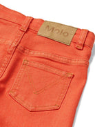Pantaloni per bambina Molo Atla arancione con due tasche posteriori applicate 2S26I114 5641 MOLO KIDS 