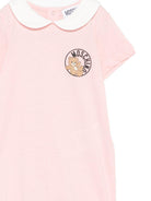 Tutina per neonata Moschino Kids rosa con stampa logo MMY03YLAA03 50209 MOSCHINO KIDS 