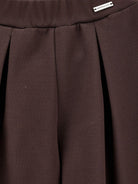 Pantaloni per bambina Monnalisa Kids marrone con pieghe 17H401 8300 0006 MONNALISA KIDS 