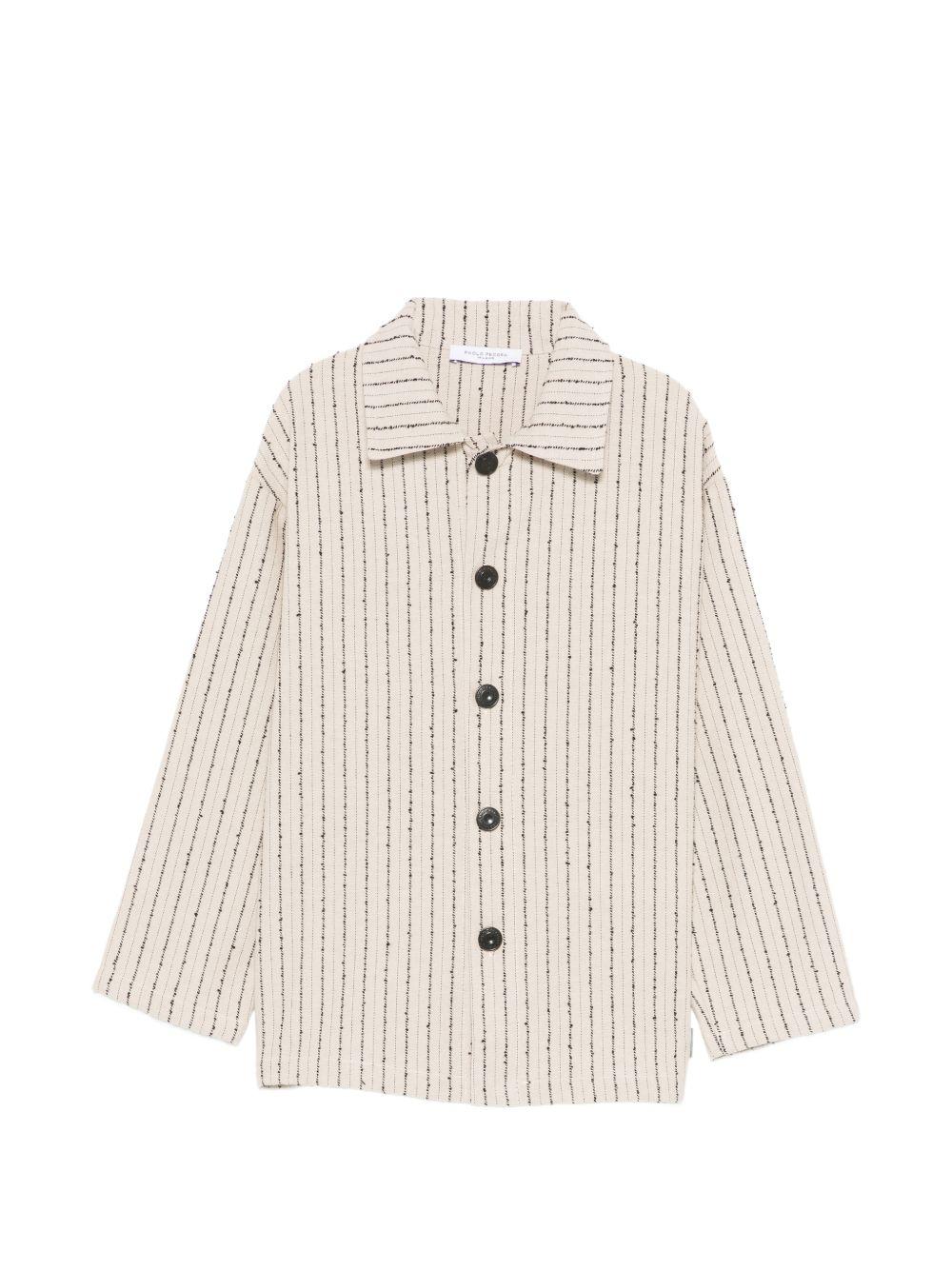 Camicia per bambino Paolo Pecora Kids beige a righe PP4308 BEIGE PAOLO PECORA KIDS 