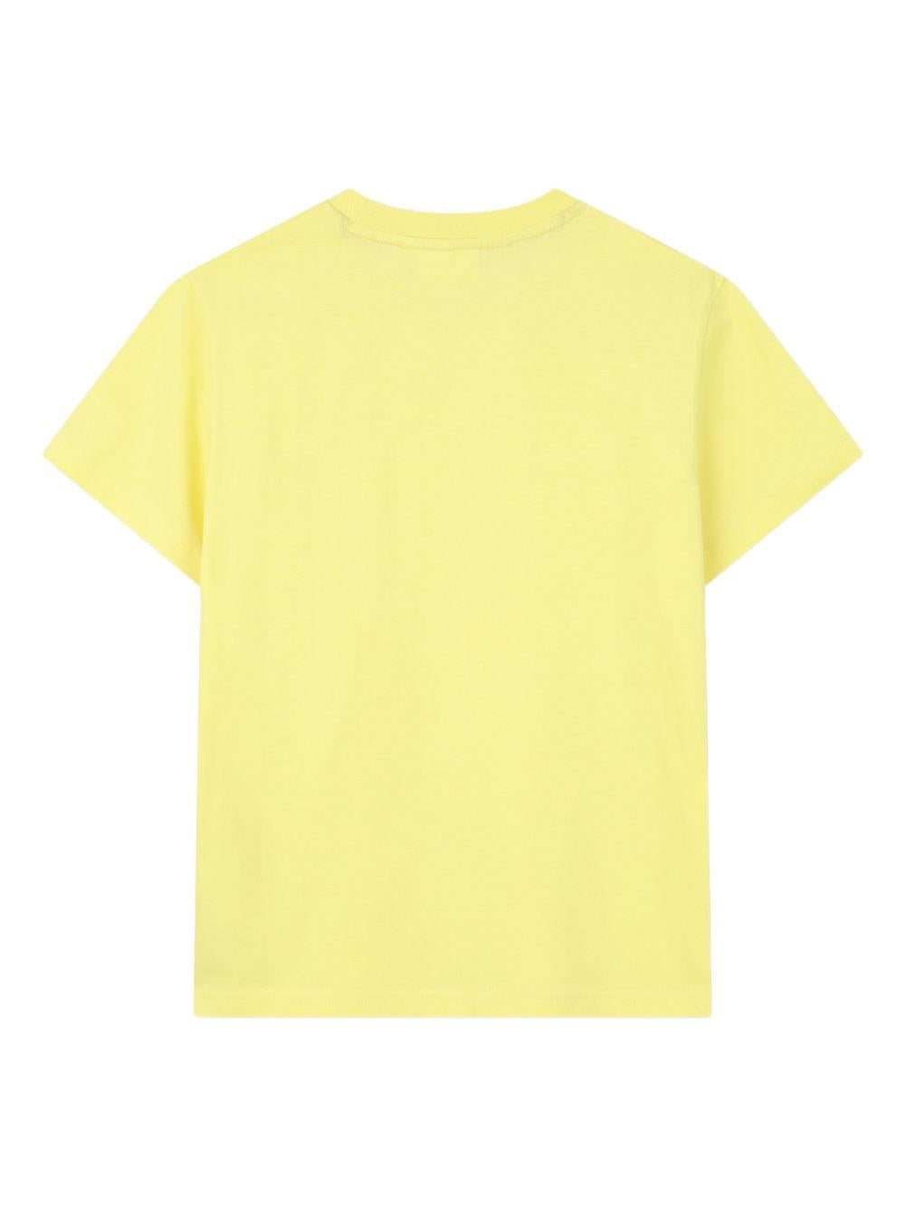 T-shirt per bambino Hugo Kids gialla con logo goffrato G01014 544 Hugo KIDS 