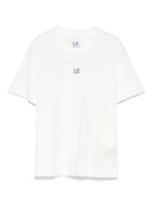 T-shirt con logo per bambino C.P. Company Kids bianco con orlo dritto CUM00ILAA17 10135 C.P.COMPANY KIDS 