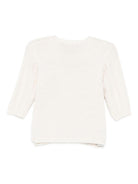 Cardigan per neonata La Stupenderia bianco con maglia a trecce 1WCCRR25 801 LA STUPENDERIA 
