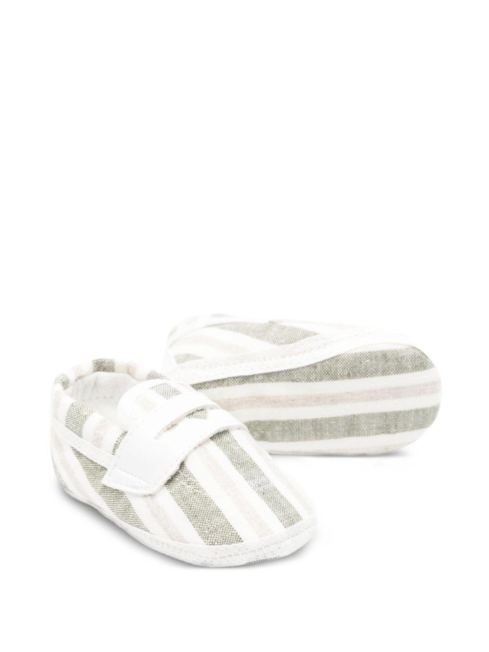 Scarpe primi passi per neonato Colorichiari bianco e verde a righe MN958467 4878 35 COLORICHIARI KIDS 