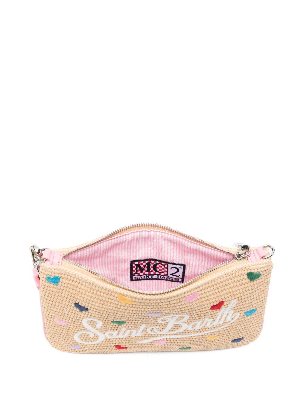 Pochette Parisienne MC2 Saint Barth beige con motivo a cuore PAR0021 00344L MC2 ST. BARTH KIDS 