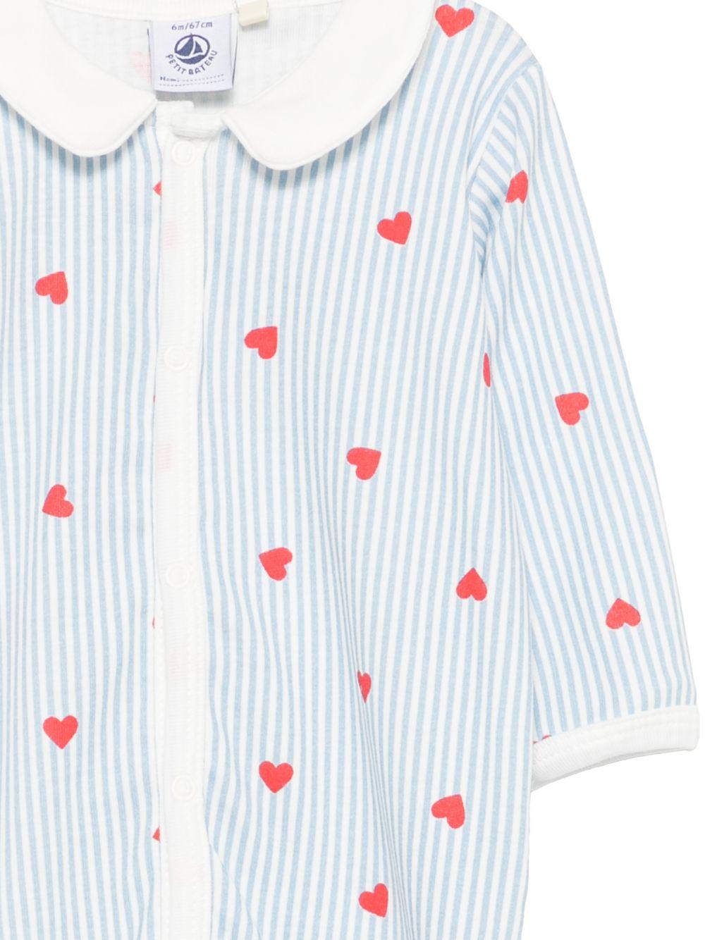 Tutina per neonati Petit Bateau Kids azzurra con design a righe A0G9U 01 PETIT BATEAU KIDS 