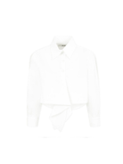 Camicia per bambina MSGM Kids bianco con ruches S5MSJGSI209 001 MSGM KIDS 