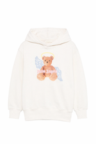 Felpa per bambina Palm Angels Kids bianca con stampa grafica PGBB015S26FLE001 002 PALM ANGELS KIDS 