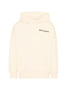 Felpa per bambino Palm Angels Kids bianca con logo sul davanti PBBB011S26FLE001 002 PALM ANGELS KIDS 