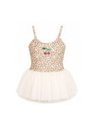Abito per bambina Konges Slojd Kids marrone con stampa animalier KS105470 LEO KONGES SLOJD KIDS 