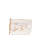 Pochette Aline MC2 Saint Barth bianca con stampa del logo ALI0004 09067L MC2 ST. BARTH KIDS 
