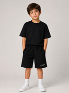 Shorts sportivi per bambino Givenchy Kids neri con stampa logo H31361 09B GIVENCHY KIDS 