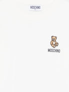 Felpa per bambini Moschino Kids bianco con ricamo Teddy Bear HUF09XLCA19 10063 MOSCHINO KIDS 