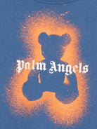 T-shirt per bambino Palm Angels Kids blu con stampa Teddy Bear PBAA003S26JER006 060 PALM ANGELS KIDS 