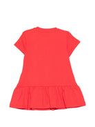 Abito per neonata Moschino Kids rosso con stampa Teddy Bear con cuore MDV0DJLAA02 50109 MOSCHINO KIDS 