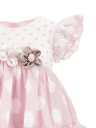 Abito per neonata Monnalisa rosa con stampa a pois 31G908 7662 9001 MONNALISA KIDS 