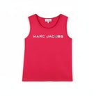 Canotta per bambina The Marc Jacobs Kids rosso con dettaglio logo W60744 437 THE MARC JACOBS KIDS 