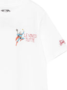 T-shirt per bambino MC2 Saint Barth Kids bianca con motivo SuperMan POT0002 00841L MC2 ST. BARTH KIDS 