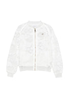 Giubbino per bambina Roberto Cavalli Kids bianco con pizzo floreale CGP26135GB WHITE ROBERTO CAVALLI KIDS 