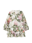 Abito per bambina Dolce & Gabbana Kids multicolore in chiffon con stampa ortensia L54DO7 IS10B HA5XG DOLCE & GABBANA KIDS 