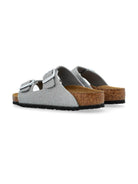 Ciabatte per bambina Birkenstock Kids Arizona argento con doppia chiusura con fibbia 1029468 SILVER BIRKENSTOCK 