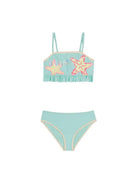 Costume per bambina Billieblush Kids azzurro con stampa stelle marine U22157 76G BILLIEBLUSH KIDS 