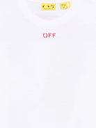 T-shirt per bambino Off-White Kids bianca con stampa grafica sul retro 44BAA002S26J006 110 OFF WHITE KIDS 