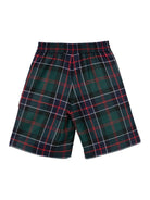 Shorts per bambino Fendi Kids verde con motivo a quadri JMF542 AUKK F0E3J FENDI KIDS 