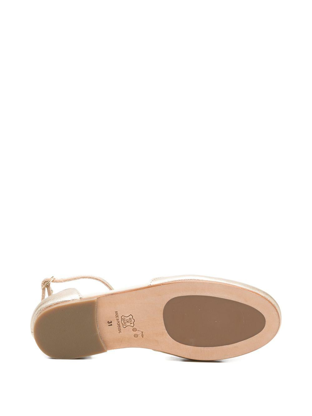 Ballerine per bambina Bonpoint color oro con cinturino alla caviglia S06GSOL00008 032 BONPOINT KIDS 