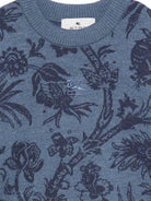 Maglione per bambino Etro Kids blu con motivo a intarsio floreale GZ9P20 W0198 833 ETRO KIDS 