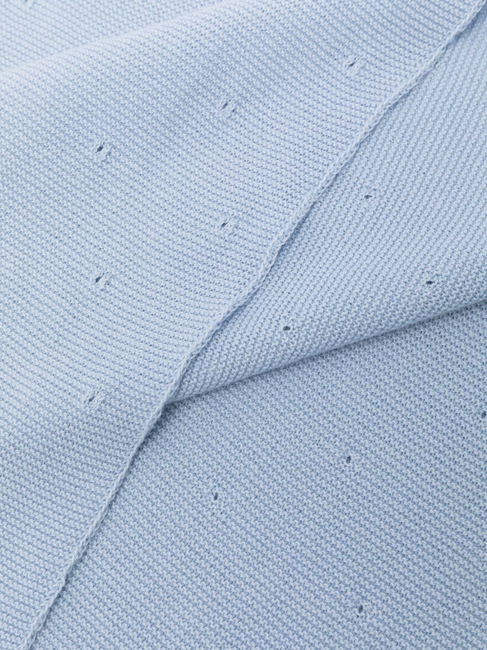 Coperta per neonato Paz Rodriguez blu con decorazione a pointelle 031-123693 860 PaZ RODRIGUEZ 