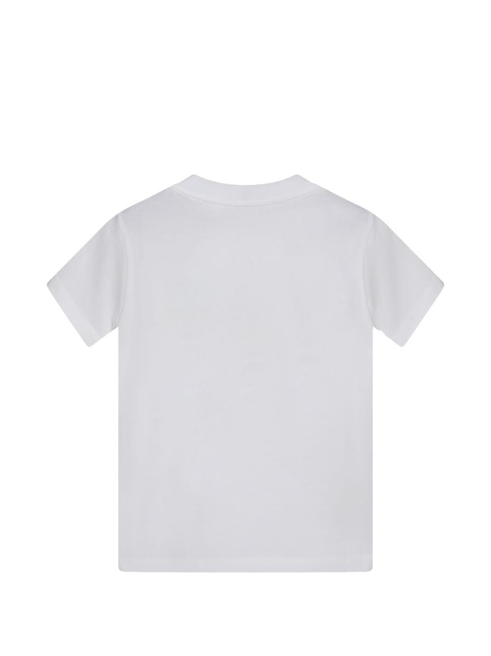 T-shirt per bambino Fendi Kids bianco con stampa marina JMI505 7AJ F0TU9 FENDI KIDS 