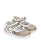Ballerine per bambina Monnalisa color oro con cinturino a strappo 83G005 7714 G073 MONNALISA KIDS 