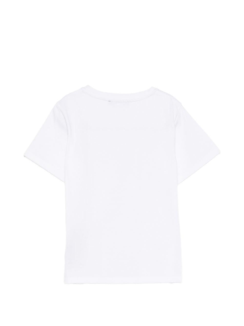 T-shirt per bambino Balmain Kids bianca con logo sul davanti BY8R11 Z3672 100BL BALMAIN KIDS 