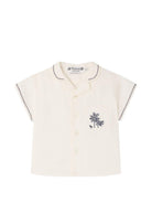 Camicia Lennard per neonato Bonpoint bianca con colletto alla cubana S06YSHW00005 102 BONPOINT KIDS 