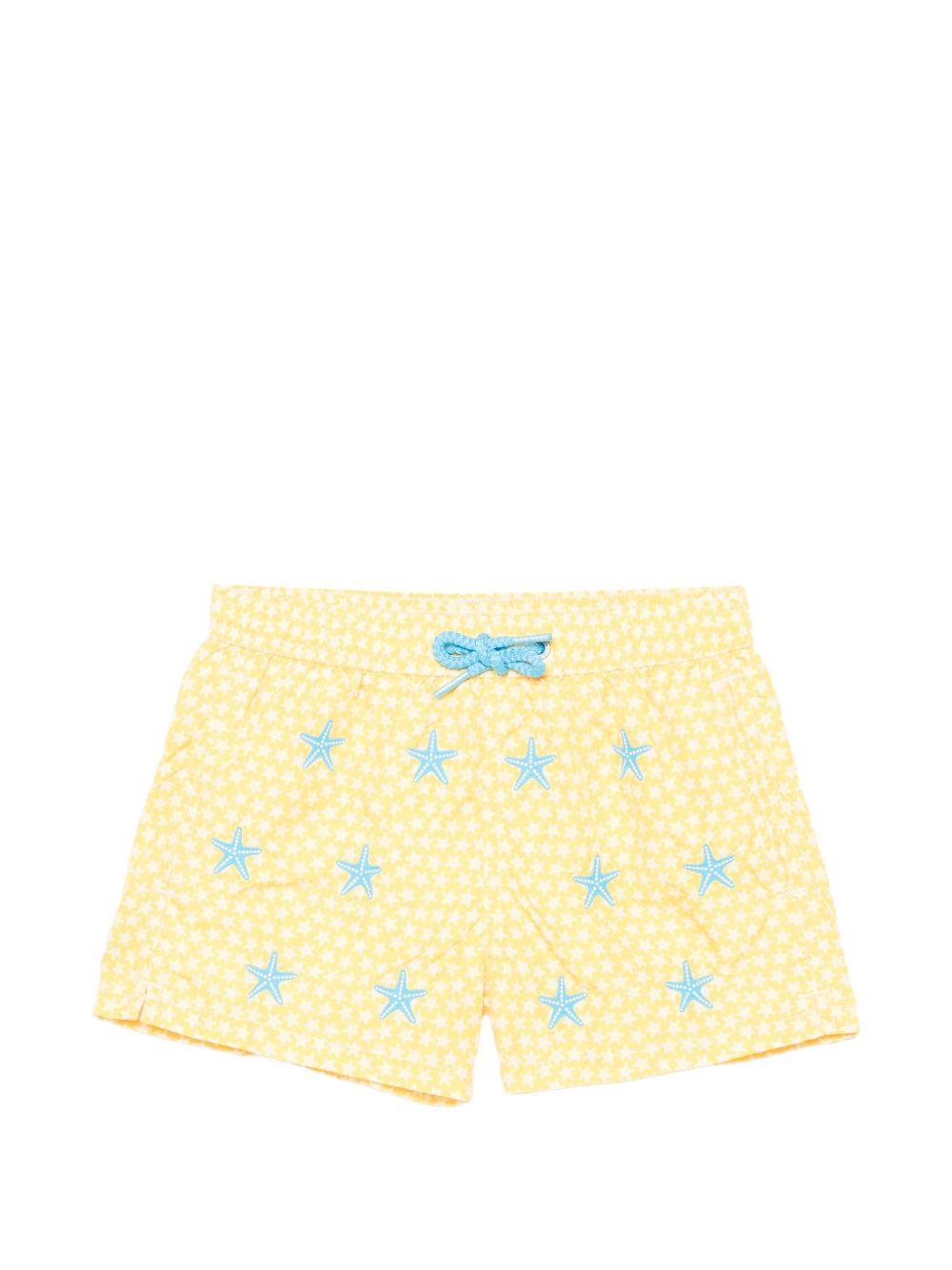 Costume per bambino MC2 Saint Barth Kids giallo con motivo stelle marine JEA0014 02167L MC2 ST. BARTH KIDS 