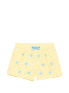 Costume per bambino MC2 Saint Barth Kids giallo con motivo stelle marine JEA0014 02167L MC2 ST. BARTH KIDS 
