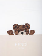 Coperta per neonati Fendi Kids beige con stampa con orsetto BUJ282 ST8 F19J5 FENDI KIDS 