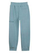 Joggers per bambino Givenchy Kids azzurro con logo sulla gamba H30922 040 GIVENCHY KIDS 